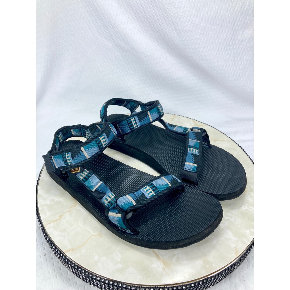 Teva Original Universal Strappy Sandals Mens 11 Black Geometric Outdoor Sporty